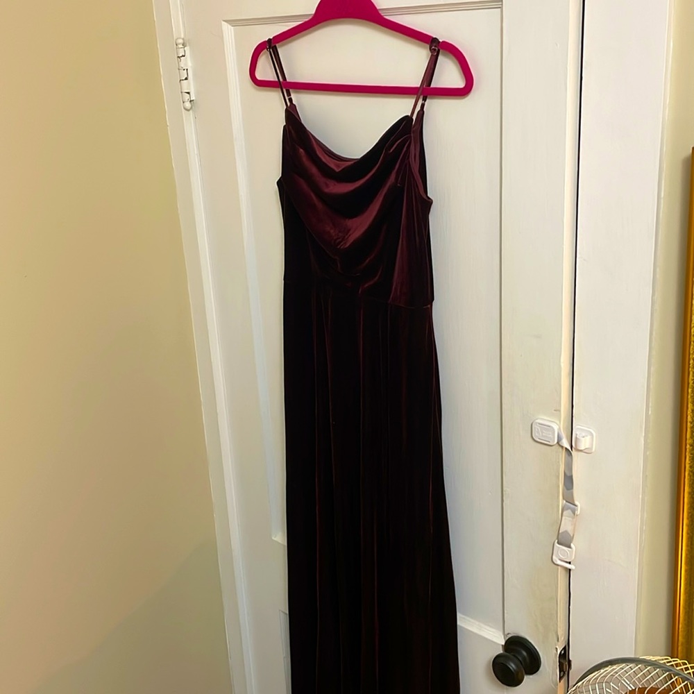 Wine color bridesmaid dress
